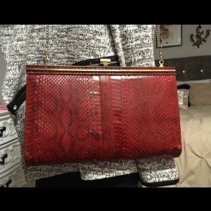 L.Eiaxos real snake skin purse/clutch